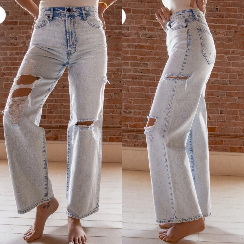HIDDEN | High Rise Destructed Dad Jean